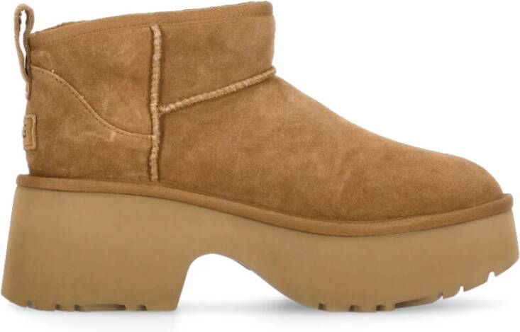 Ugg Bruine Suède Enkellaarzen Brown Dames