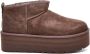 Ugg Bruine Suède Platform Enkellaars Brown Dames - Thumbnail 1