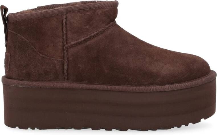 Ugg Bruine Ultra Mini Platform Laars Brown Dames