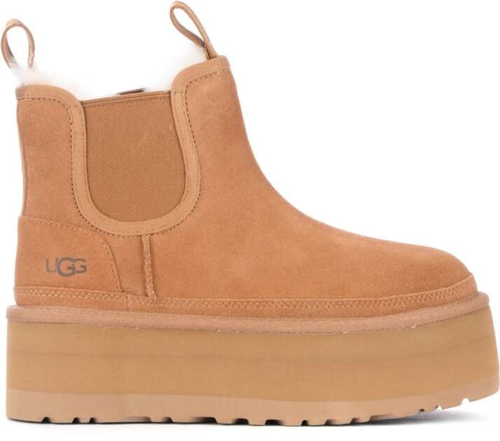 Ugg Chelsea Neumel Platform Suède Laars Brown Dames