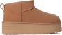 Ugg Klassieke Ultra Mini Platform Enkellaarzen voor Dames Brown Dames - Thumbnail 1