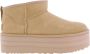 UGG Vachtlaarzen Dames W Classic Ultra Mini Platform Maat: 42 Materiaal: Suède Kleur: Beige - Thumbnail 1