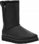 Ugg Classic Zip Short Laarzen voor Dames in Black | Leder - Thumbnail 4