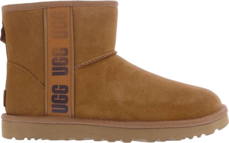 Ugg Klassieke Logo II Kastanjebruine Suède Laars Brown Dames