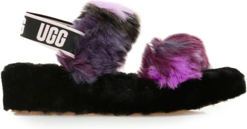 Ugg Oh Yeah Slide Dames Slippers en Sandalen Purple Leer Foot Locker