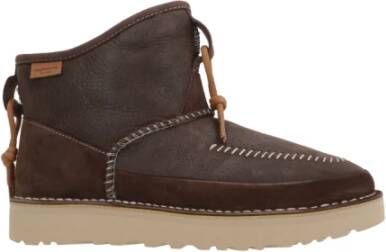 Ugg Donkerbruine Shearling Enkellaarzen Brown Heren