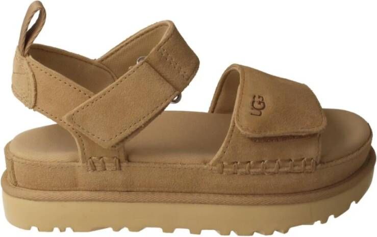 Ugg Flat Sandals Beige Dames