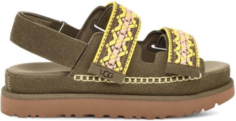 Ugg Goldenstar Heritage-sandaal met boordsel voor Dames in Green