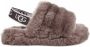 Ugg Fluff Yeah Slide Open Teen voor Kinderen in Charcoal | Shearling - Thumbnail 12