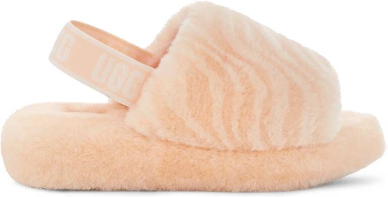 Ugg Fluff Yeah Wavy Slides Orange Dames