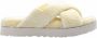 Ugg Fuzz Sugar Terry Cross Slide in Banana Pudding - Thumbnail 10