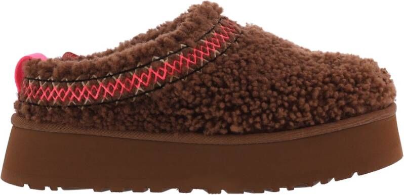 UGG Pantoffels Dames W Tazz Braid Maat: 42 Materiaal: Leer Kleur: Cognac