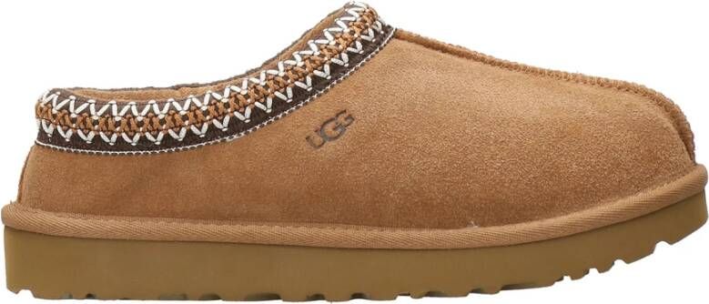 Ugg Gezellige Bruine Pantoffels met Geborduurde Vlecht Brown Dames