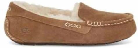 Ugg Gezellige Bruine Suède Pantoffels met Wollen Voering Brown Dames