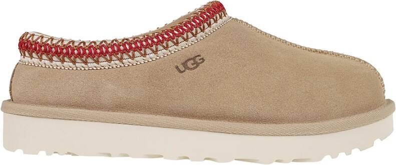 Ugg Gezellige Suède Pantoffels met Wollen Voering Beige Dames