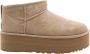 UGG CLASSIC ULTRA MINI PLATFORM W Volwassenen Gevoerde laarzenSnowbootsDames laarzen Wit beige - Thumbnail 2