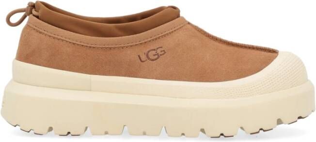 Ugg Hybride Weer Slipper in Leer Beige Heren