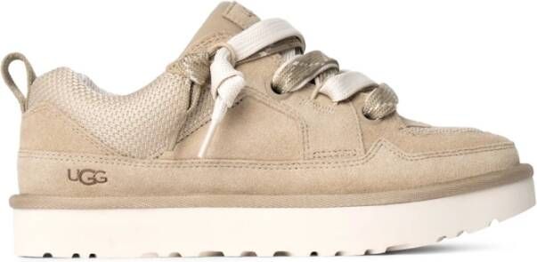 Ugg Casual Comfort Sneaker met Velours en Canvas Mesh Beige Dames