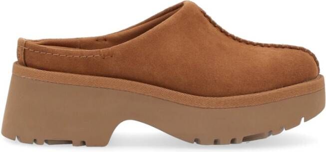 Ugg Kastanjebruine Hoogte Klomp Beige Dames