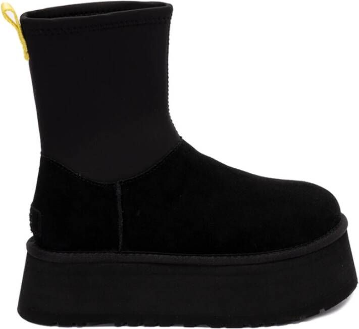 Ugg Zwarte Classic Dipper Flatform Laarzen Zwart Dames