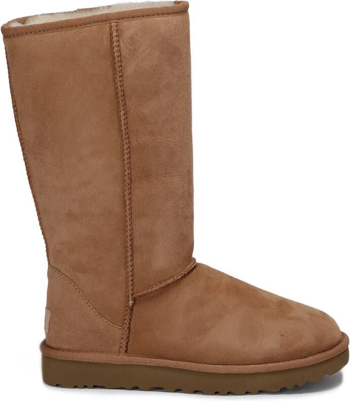 Ugg Klassieke hoge bruine laarzen met rubberen zool Brown Dames