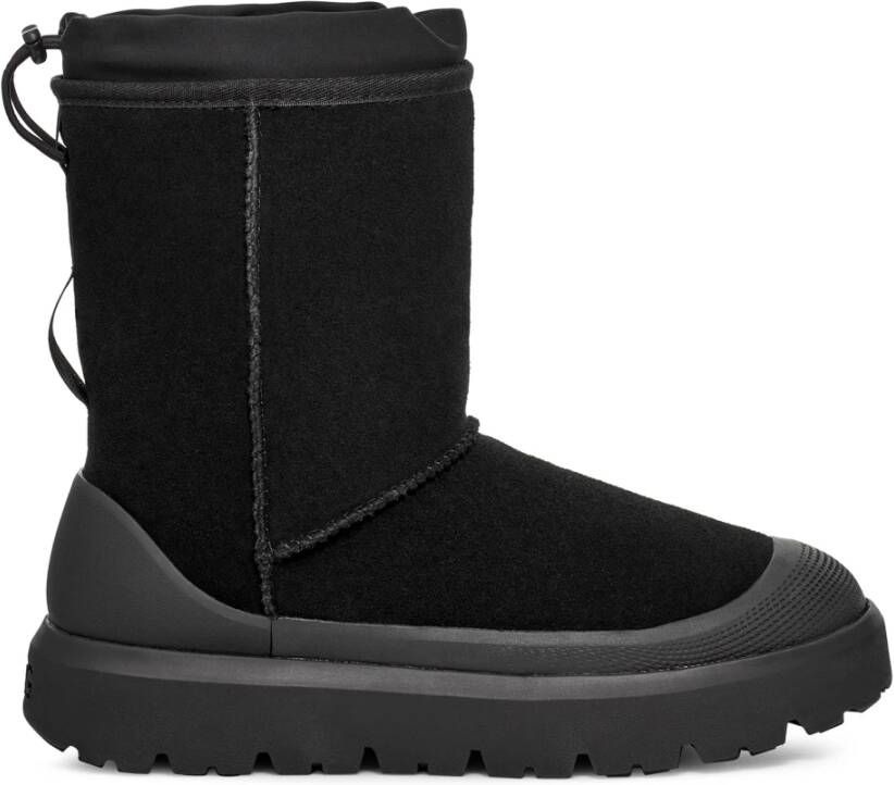 Ugg Klassieke Korte Weer Hybrid Suède Laarzen Black Dames