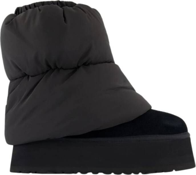 Ugg Klassieke Mini Dipper Puffer Enkellaarzen Black Dames