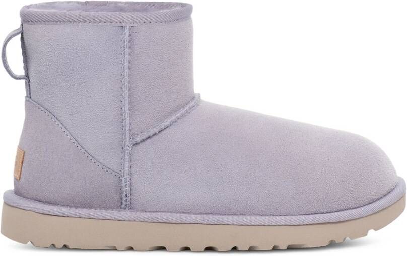 Ugg Paarse Suède Snowboots met Schapenwollen Isolatie Purple Dames