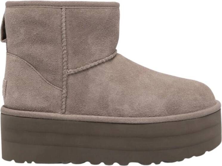 Ugg Classic Mini-laars met plateauzool voor Dames in Smoke Plume