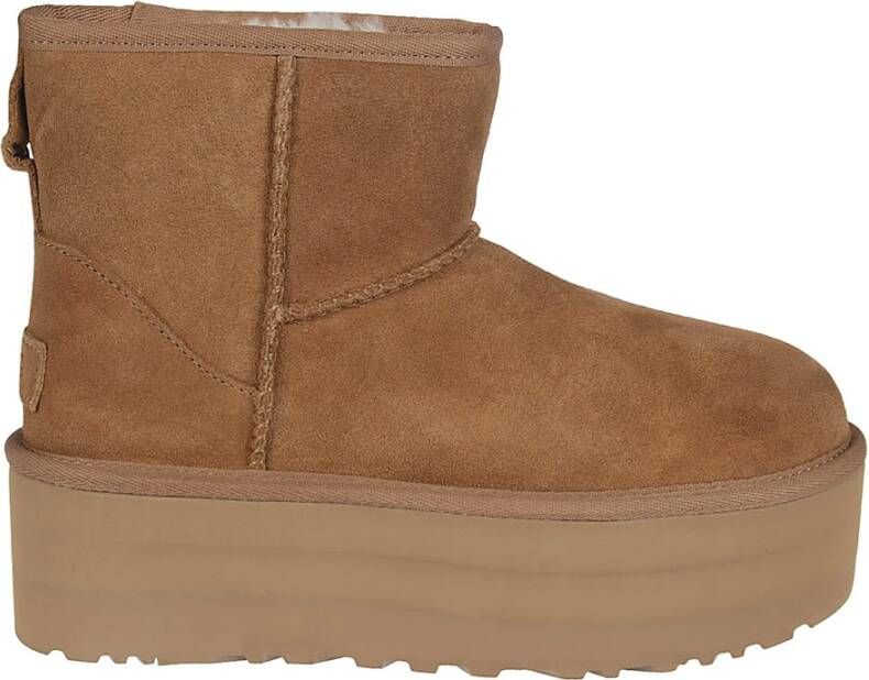 Ugg Klassieke Mini Platform Schoenen Beige Dames