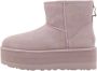 Ugg Velours Plateau laarzen met Elegante Details Pink Dames - Thumbnail 4