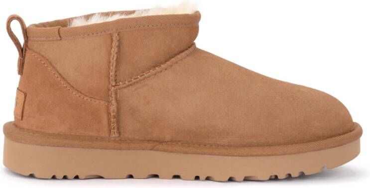 Ugg Klassieke Ultra Mini Kastanjebruine Suède Laars voor Heren Brown Heren