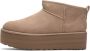 UGG Vachtlaarzen Dames W Classic Ultra Mini Platform Maat: 40 Materiaal: Suède Kleur: Beige - Thumbnail 8