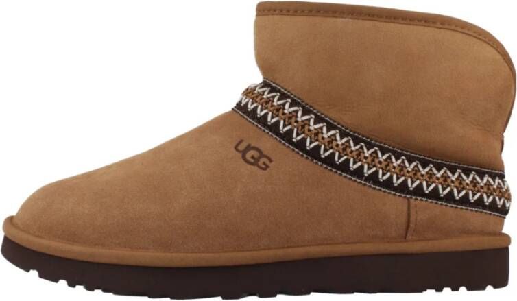 Ugg Klassieke Winterlaarzen met Halvemaan Ontwerp Brown Dames