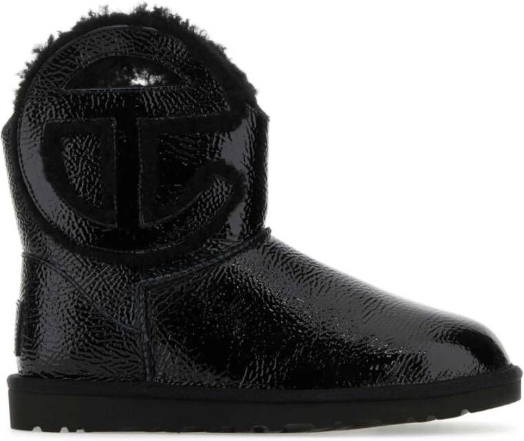 Ugg Logo Mini Crinkle Enkellaarzen Black Dames