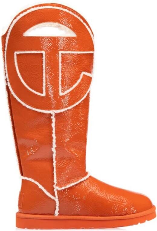 Ugg Logo Tall Crinkle Laarzen Spicy Pumpkin Orange