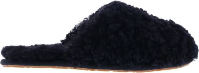 Ugg Maxi Curly Slide Slippers Zwart Dames