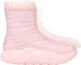 Ugg Mesh Overlay Ruffle Short Boots Franjes Pink - Thumbnail 1