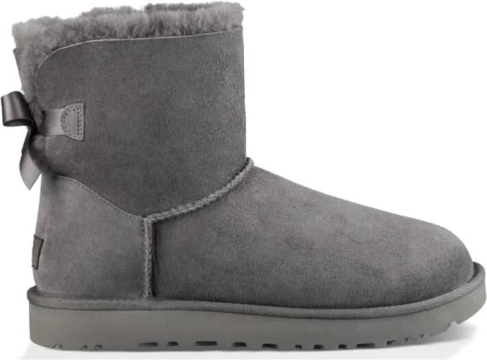 Ugg Mini Bailey Bow II Boots Gray Dames