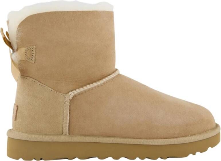 Ugg Mini Bailey Bow II Classic Mini Laarzen voor Dames in Beige