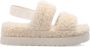 Ugg Schapenvacht Pantoffels Natuurlijk Leer Ecru Beige Dames - Thumbnail 1