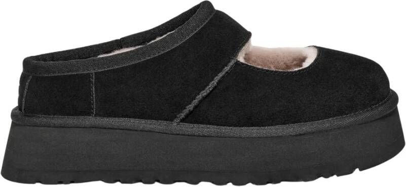 Ugg Platform Mary Jane Schoenen met Sheepskin Black Dames