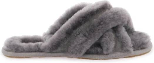 Ugg Schapenvacht Kruisband Slides Gray Dames