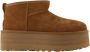 UGG Vachtlaarzen Dames W Classic Ultra Mini Platform Maat: 39 Materiaal: Suède Kleur: Cognac - Thumbnail 1