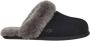 Ugg Zwarte Leren Pantoffels Ronde Neus Black Dames - Thumbnail 1