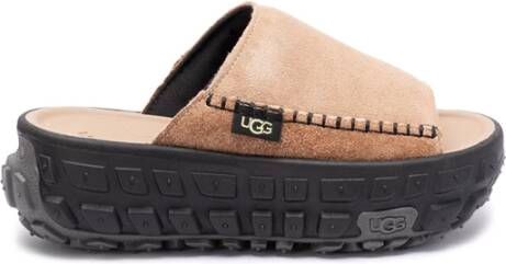 Ugg Stijlvolle Leren Slides Venture Daze Beige Dames