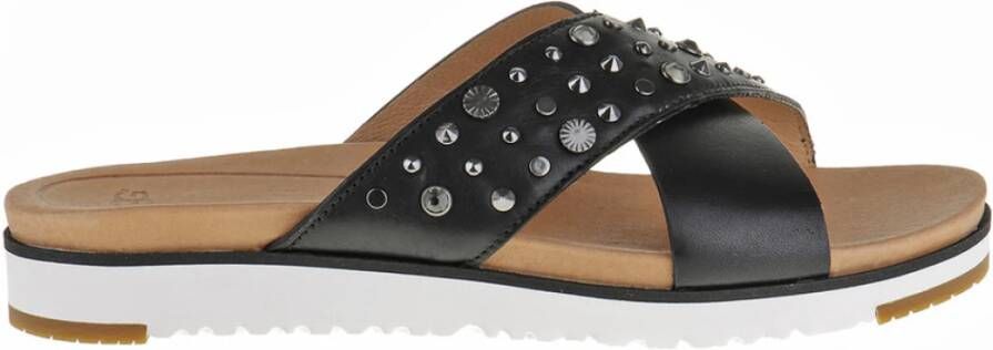 Ugg Studded Bling Leren Sandalen Black Dames