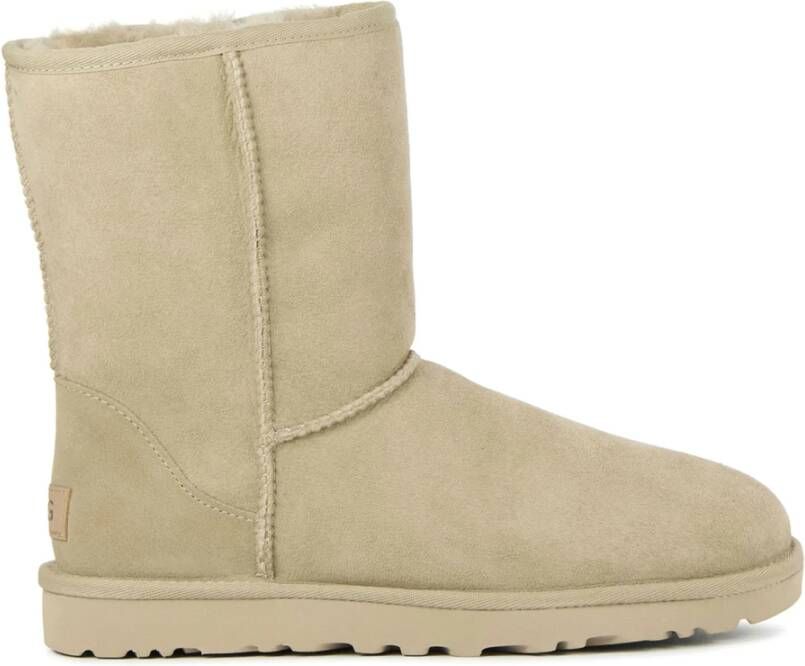 Ugg Suede Enkellaarsjes Beige Dames