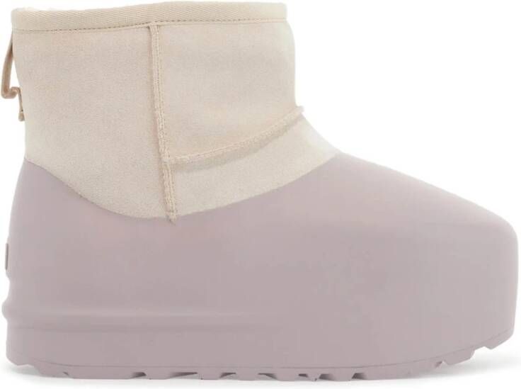 Ugg Suède Enkellaarzen met Verborgen Plateau Purple Dames