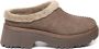 Ugg Suede Klompen met Rubber Hak Brown Dames - Thumbnail 1